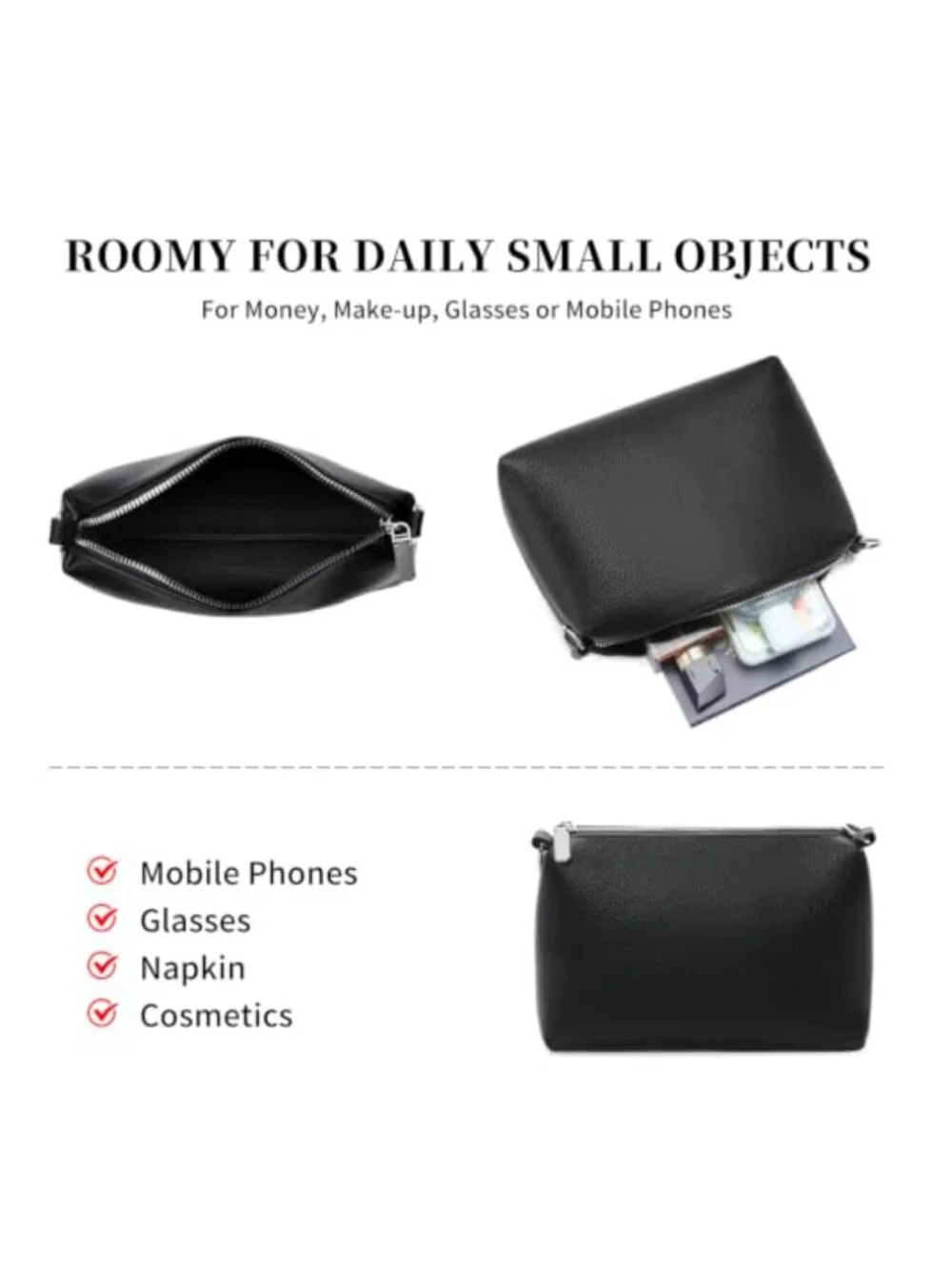Clear Tote Bag for Stadium Events Concerts Sports 2-Piece Set with Detachable